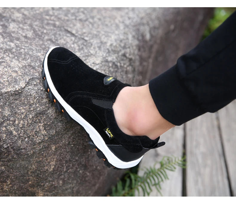 Sapatos desportivos casuais para homem, para caminhadas ao ar livre, acampamento, corrida leve e jogging, mocassins antiderrapantes, sapatos de caminhada, tamanhos grandes 38-50