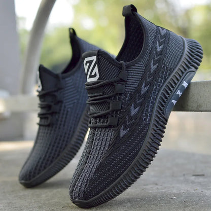 New Summer Men's Shoe Versatile Coconut Shoe Breathable Thin Mesh Casual Slip-On Sports Shoe Comfortable Low Cut round Toe