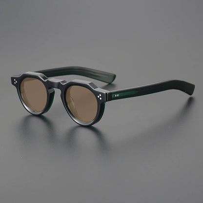 Vintage Polarized Acetate Sunglasses Men Quality Retro Designer Small Sunglasses Women UV400 Handmade Luxury Brand Eyewear
