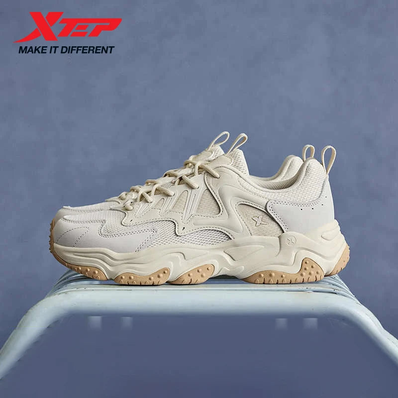 Xtep Casual Shoes Spring And Summer Lightweight Sports Shoes Thick Sole Fashionable Street Style Sneakers 875319320004