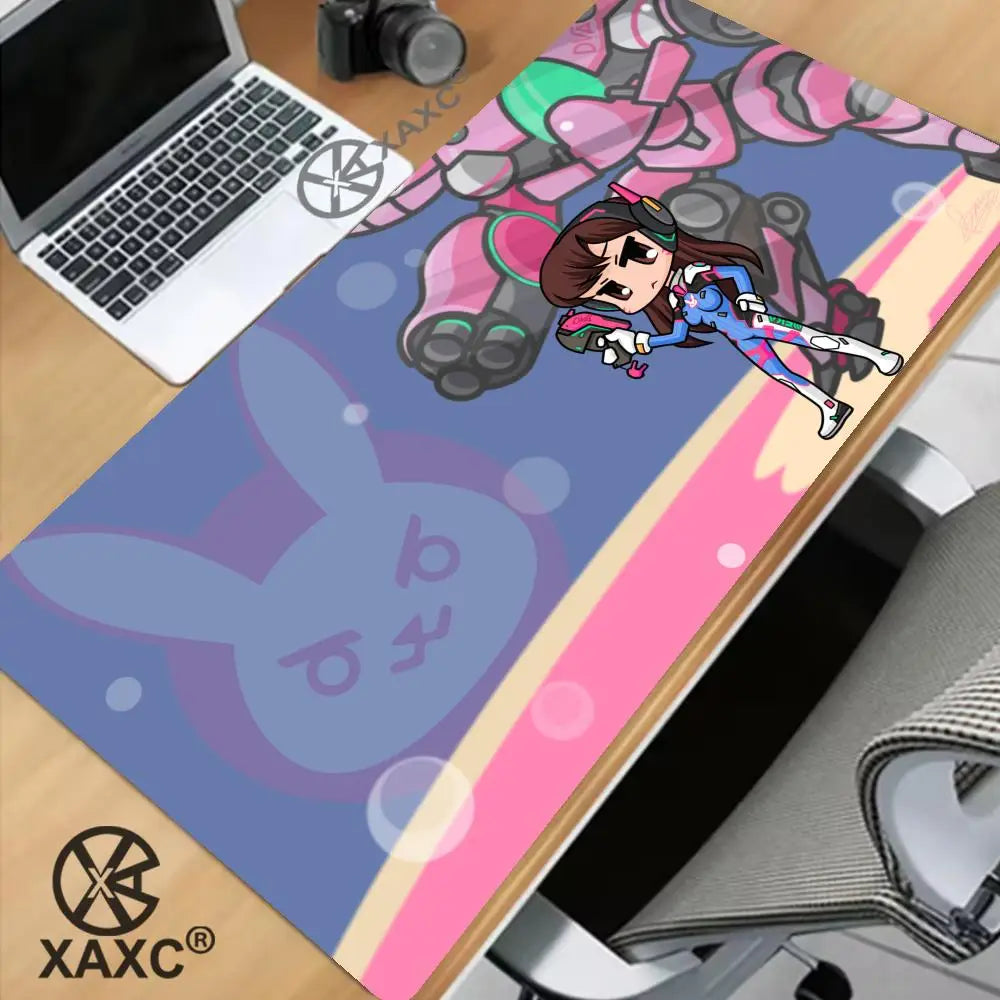 Mouse pad mare Overwatch Kawaii XXL pentru gaming, covoraș de birou PC, suport pentru tastatură, accesorii gamer, MousepadXAXC
