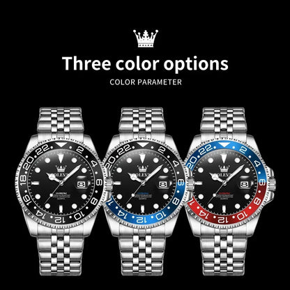 OLEVS 5657 New Mens Watch Original Stainless Steel Date Quartz Watch 30 M Waterproof Luminous Sports Man For Watches Gifts Reloj