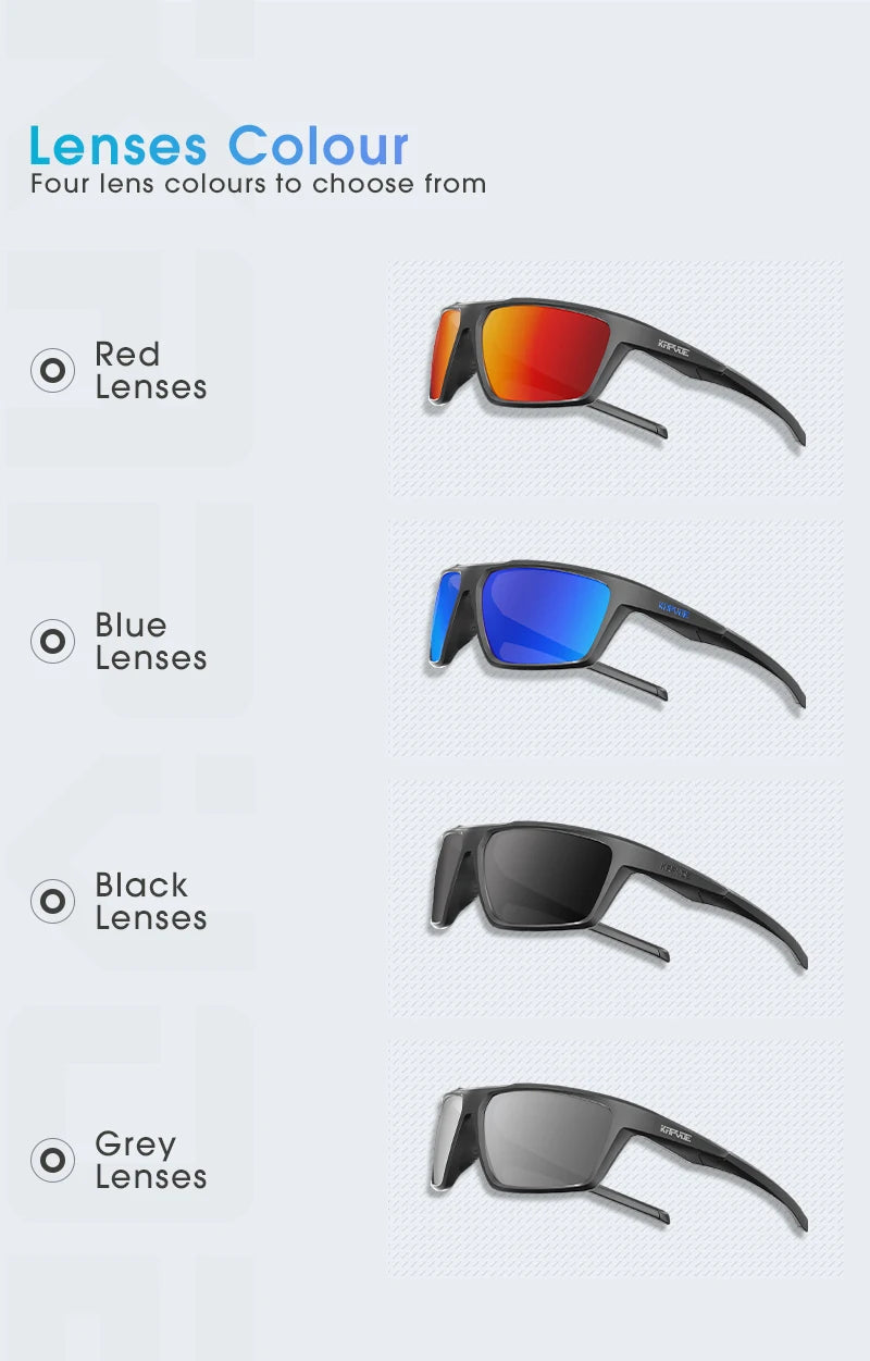 Occhiali da sole polarizzati Kapvoe da uomo alla moda, occhiali da ciclismo, occhiali UV400 per uomo e donna, occhiali da sole per guida, arrampicata e sport all’aperto