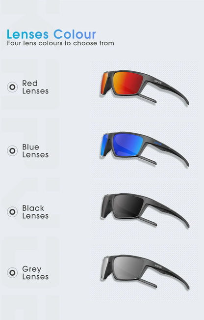 Occhiali da sole polarizzati Kapvoe da uomo alla moda, occhiali da ciclismo, occhiali UV400 per uomo e donna, occhiali da sole per guida, arrampicata e sport all’aperto