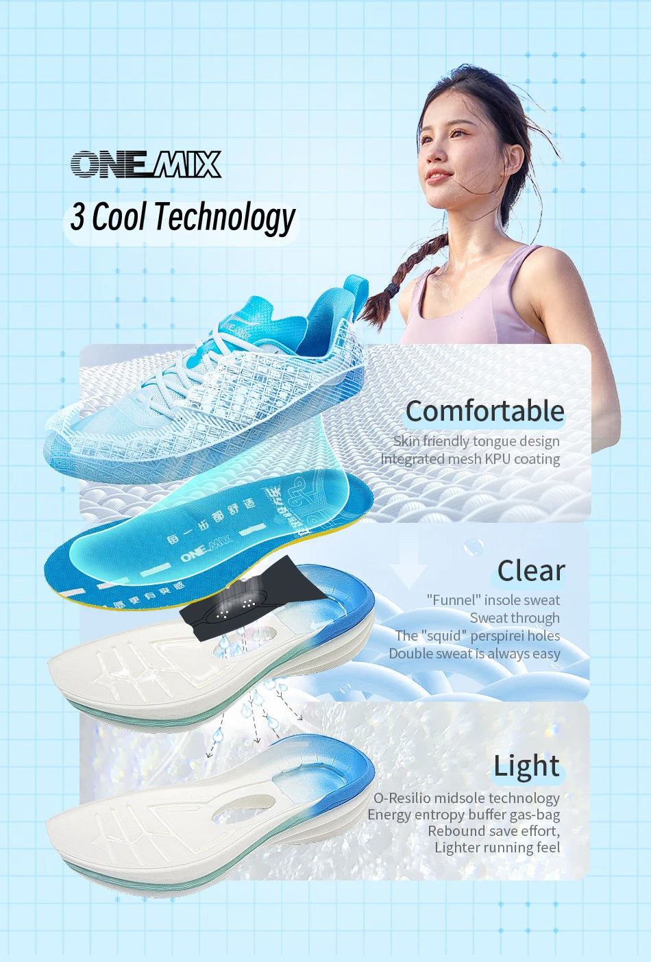 ONEMIX Pantofi sport chinezești Pantofi de alergare noi pentru bărbați, cu amortizare, antiderapant, respirabili, ușori, pentru exterior, pantofi sport pentru femei