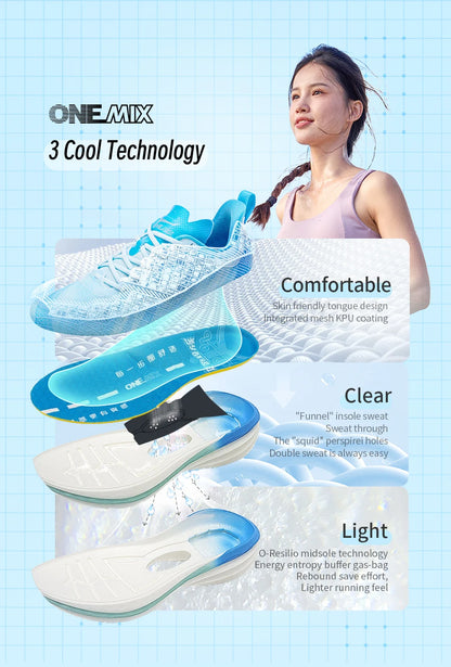 ONEMIX Pantofi sport chinezești Pantofi de alergare noi pentru bărbați, cu amortizare, antiderapant, respirabili, ușori, pentru exterior, pantofi sport pentru femei