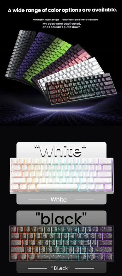Teclado mecánico portátil con cable K61, Phantom RGB colorido, respuesta de nivel gaming, diseño ergonómico, apto para gaming y oficina