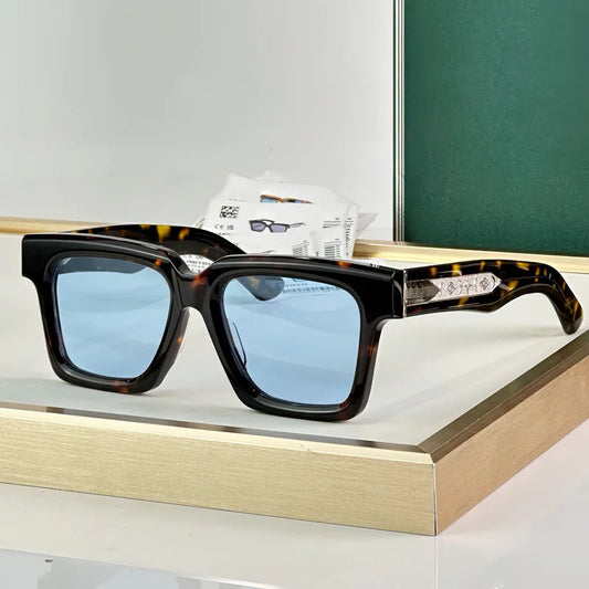 Designer Men's Sunglasses Acetate Square Women Luxury Fashion High Quality UV400 Street Fashion Style Optical Glasses with Case