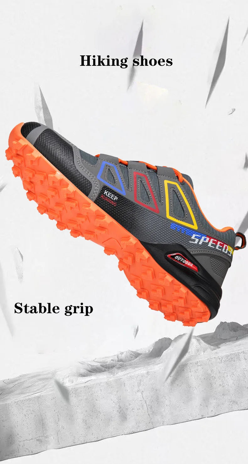 Chaussures de randonnée unisexes à lacets, antidérapantes et légères ; chaussures de sport tactiques d'entraînement pour hommes ; chaussures de cyclisme décontractées sans crampons pour femmes