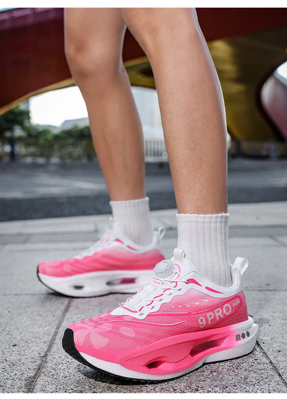 New men's and women's running shoes breathable racing sports shoes carbon cushioning lightweight men's jogging training shoes