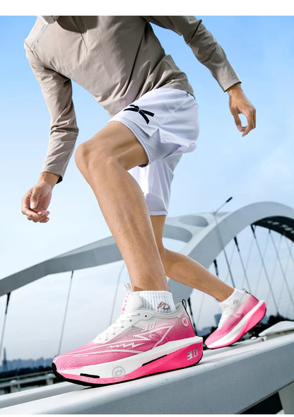 Running Shoes Speciality Men Marathon Sports Carbon Board Breathable Ultralight Women Comfy Athletic Cushion Stability Sneakers