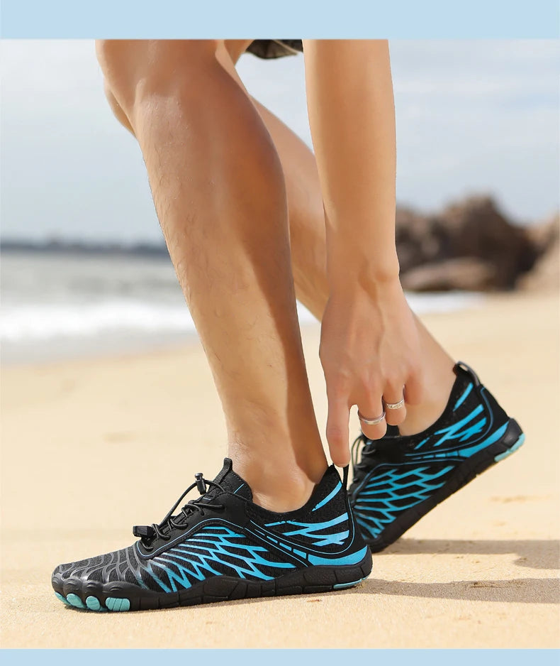 Men Water Shoes Women Beach Barefoot Aqua Shoes Quick Dry Swimming Wading Sports Sneakers Upstream Boating Fishing Surf Sneakers