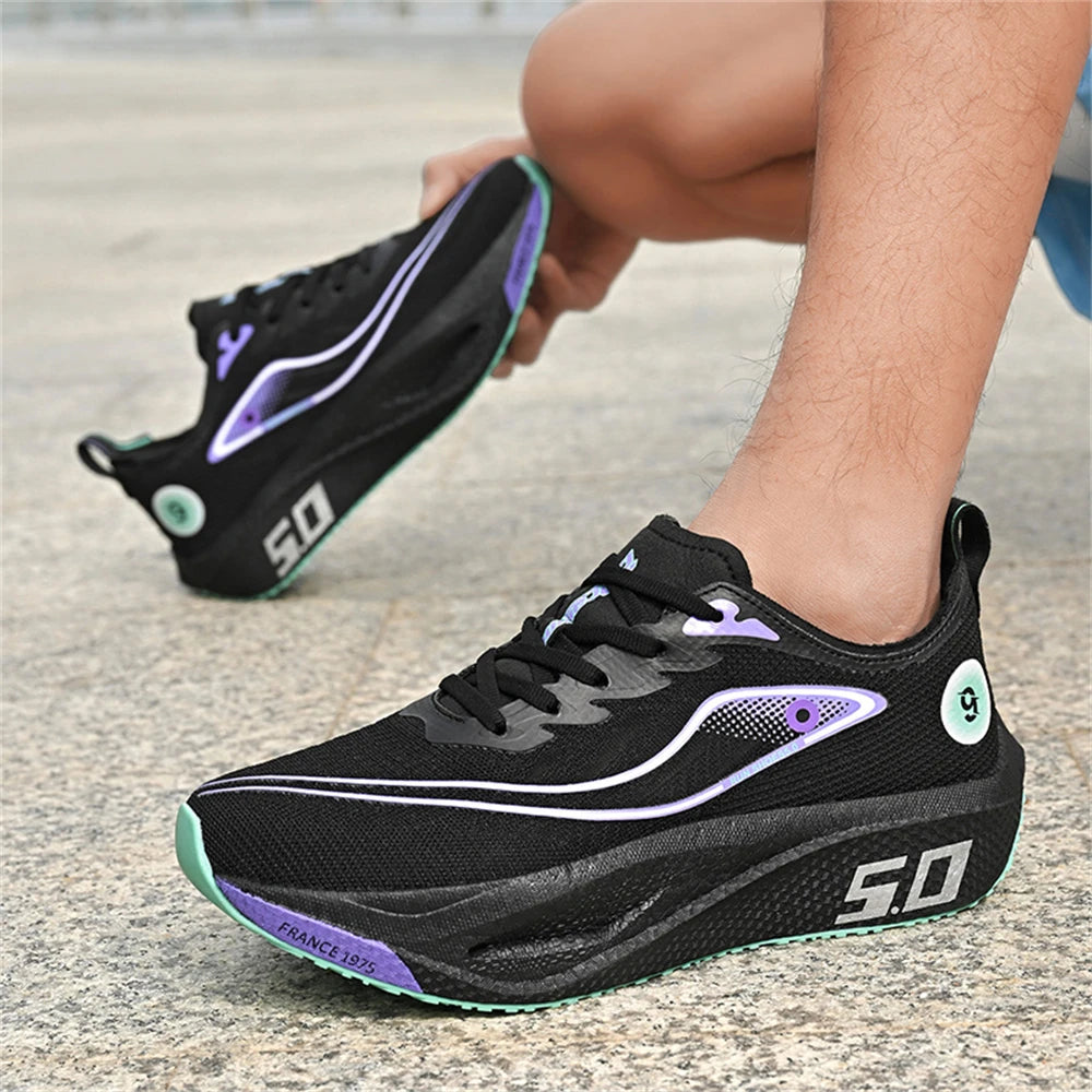New Sports Shoes for Men&Women, Running Sneakers, Carbon Plate, Male Marathon Racing, Shock-absorbing, Athletics Training Shoes