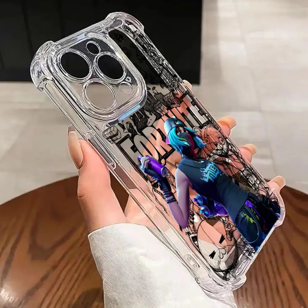 Game Fortnite Phone Case For Samsung Galaxy S26 S25 S24 S23 S22 S21 S20 Edge FE Ultra Plus 4G 5G Anti Fall Clear TPU Cover