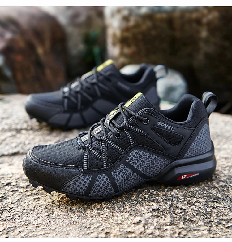 Scarpe da trekking da uomo all-terrain, scarpe sportive outdoor in mesh traspirante, antiscivolo e resistenti all’usura, scarpe da trekking e ciclismo outdoor