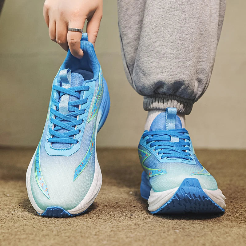 Men Running Shoes Professional Marathon Comfortable Breathe Mesh Sneakers Daily Fitness Anti Slip Shock-absorbing Jogging Shoes