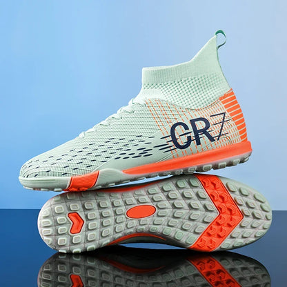 Nouvelles chaussures de football pour hommes, crampons pour terrain en herbe, baskets, chaussures de football de haute qualité, antidérapantes, montantes, pour futsal, matchs en salle, best-seller FG/TF