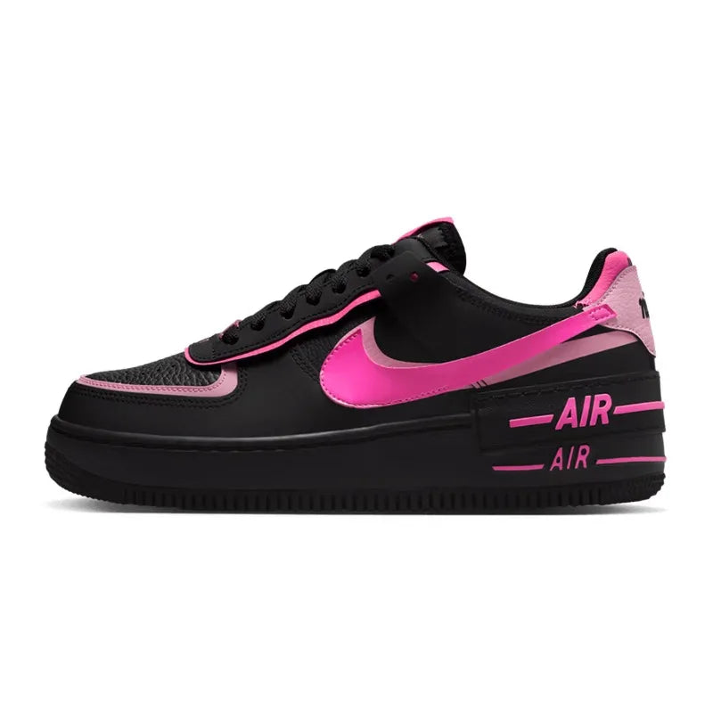Nike AF1 Shadow Low Women's Casual Versatile Street Fashion Comfortable Sneakers Black Pink CI0919-006