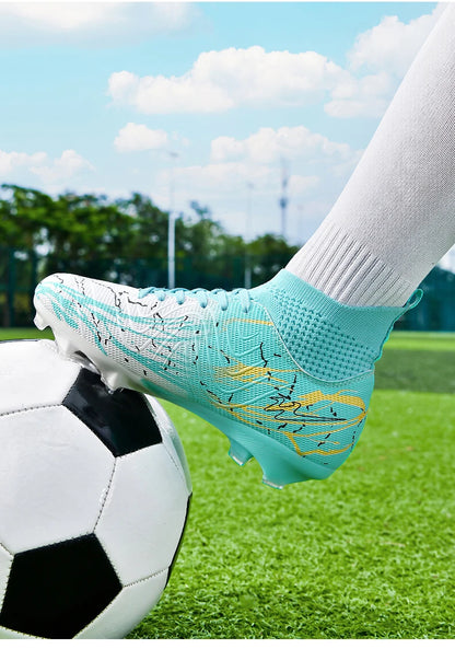 Chaussures de football à crampons FG pour terrain ferme, coupe basse, à lacets, pour hommes, professionnelles, antidérapantes, résistantes à l'usure, pour entraînement sur herbe naturelle