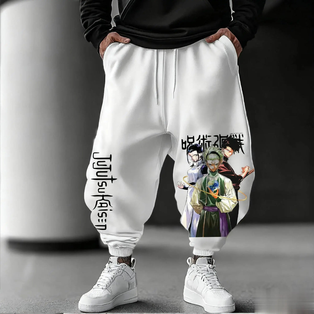 Jujutsu Kaisen Herren-Jogginghose, lockere Freizeit-Jogginghose, japanischer Anime-Print, Streetwear, Grafik-Hip-Hop-Hose, Y2K-Kleidung