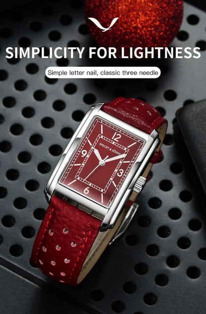 New Specht & Söhne Fashion Couple Watches VH31 Quartz Watches Casual Retro Clocks Sapphire Crystal Leather Strap Wristwatch