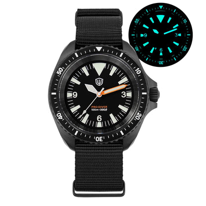Orologio di lusso da uomo Watchdives WD1980 V3 con movimento al quarzo VH31 Sweep Seconds, vetro zaffiro con rivestimento AR e impermeabilità 10Bar