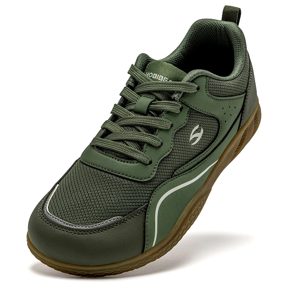 HOBIBEAR Men Wide Toe Shoes Barefoot Walking Sneakers Outdoor Travel Lace Up Running Shoes for Unisex