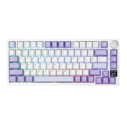 Ajazz AK820 Pro 75% mechanische Tastatur mit Gasket-Mount, Bluetooth 5.1/2.4G, kabellos/kabelgebunden, mit TFT-Bildschirm für Mac/Win