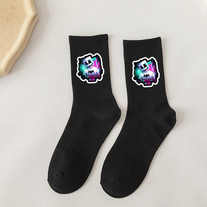 Fortnite Socks Cartoon Game Character Long Socks for Kids and Students in Spring and Autumn Solid Color Cotton Socks Birthday Gifts