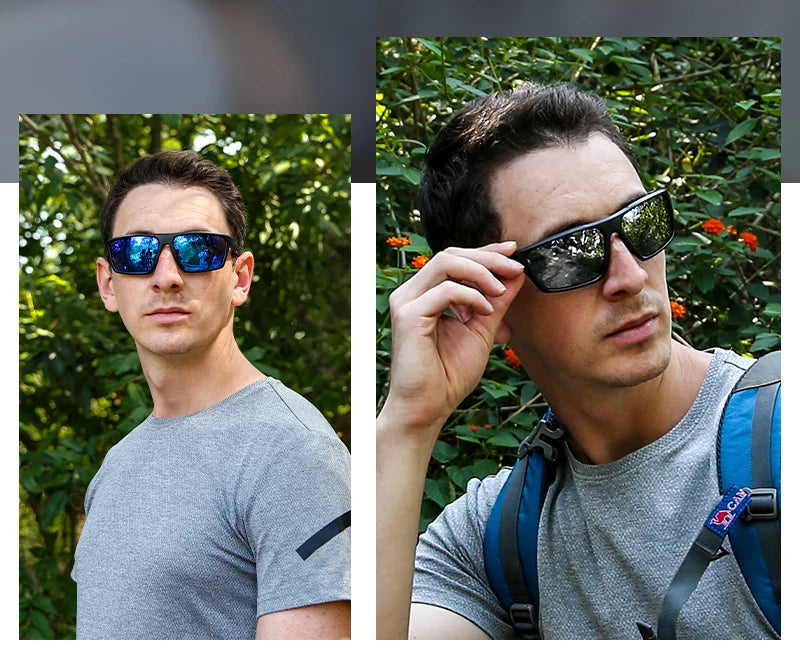 Occhiali da sole polarizzati Kapvoe da uomo alla moda, occhiali da ciclismo, occhiali UV400 per uomo e donna, occhiali da sole per guida, arrampicata e sport all’aperto