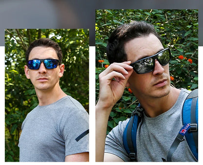 Occhiali da sole polarizzati Kapvoe da uomo alla moda, occhiali da ciclismo, occhiali UV400 per uomo e donna, occhiali da sole per guida, arrampicata e sport all’aperto