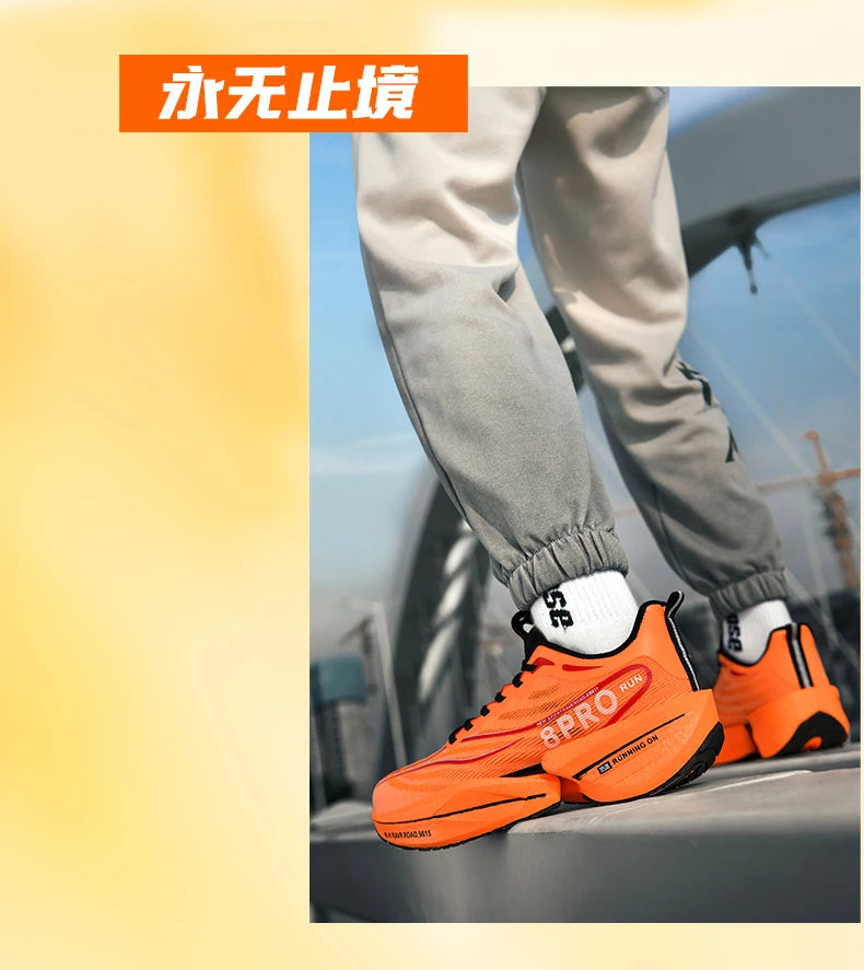 NEW Sports Running Shoes Men Marathon Breathable Comfortable Women Athletic Training Outdoor Sneakers Air Cushion Carbon Plate