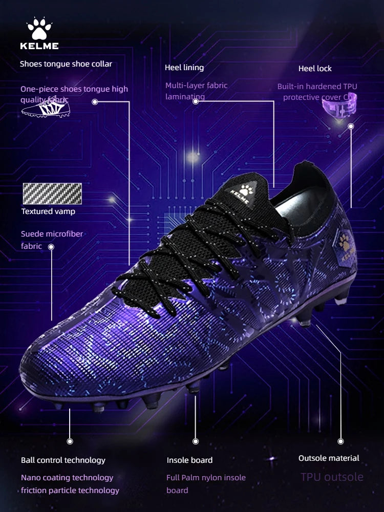 Scarpe da calcio KELME per adulti da uomo Disease Electric 3.0, tacchetti corti MG, scarpe professionali per partite e allenamento, traspiranti