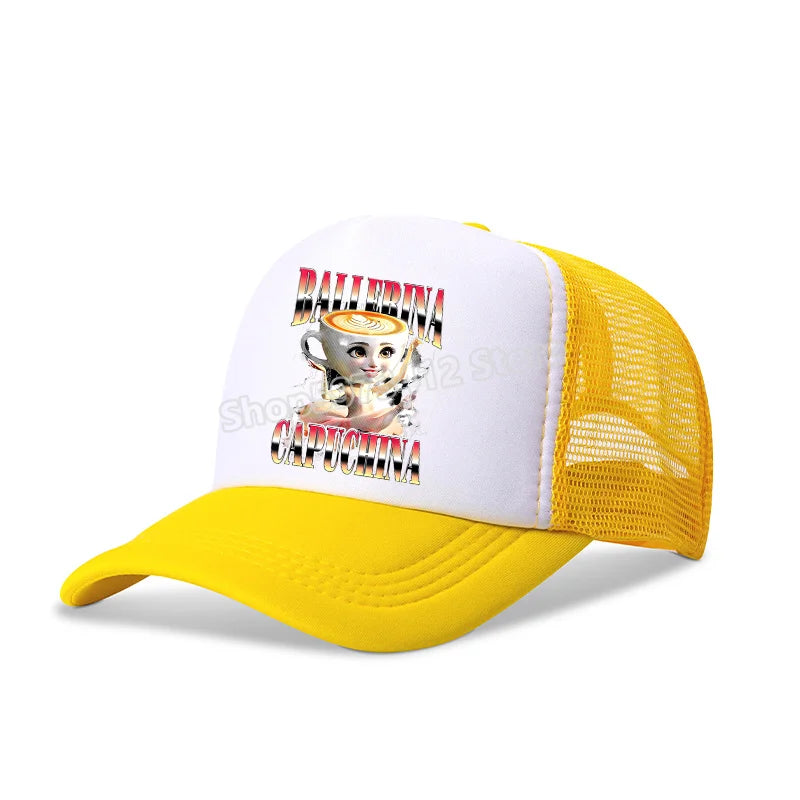 Italian Brainrot Baseball Caps Funny Anime Print Tung Tungtung Sahur Hats Summer Adjustable Fmaliy Headdress Cap Birthday Gifts