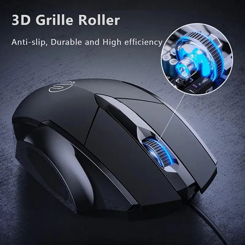 Inphic W1 Wired Mouse Esports Gaming Mouse Macro Programming Definition to Adjust DPI Silent Office Mouse