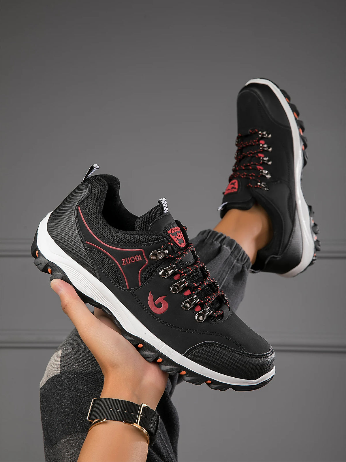Chaussures de randonnée pour homme - Chaussures de sport de randonnée respirantes - Chaussures de sport ultra-légères pour la randonnée, le camping et la course à pied en plein air - Chaussures de sport antidérapantes