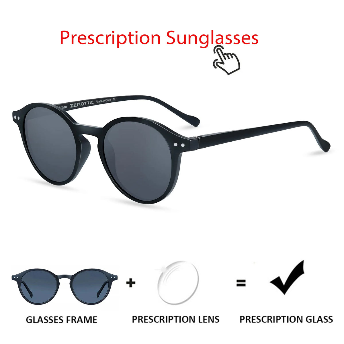 ZENOTTIC (S Size) Retro Circular Polarized Sunglasses 2026 2025 Men Women Vintage Small Round Sun Glasses UV400 Goggles Shades