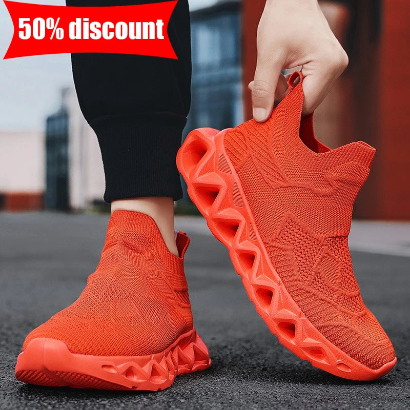 Heren sportschoenen Ultralichte modieuze instapschoenen voor dagelijks wandelen en joggen in de buitenlucht Ademende mesh Comfortabele casual schoenen voor heren