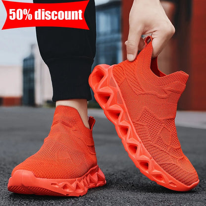 Heren sportschoenen Ultralichte modieuze instapschoenen voor dagelijks wandelen en joggen in de buitenlucht Ademende mesh Comfortabele casual schoenen voor heren