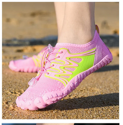 Unisexové vodní boty, rychleschnoucí aqua boty, odvodňovací boty do vody, plážové sportovní boty, plavecké sandály, boty na jógu, boty na bosou chůzi, potápění, surfování, tenisky