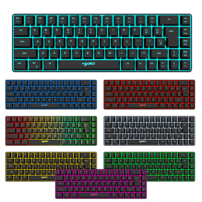 HXSJ V200 Wired K68 RGB Streamer Mini Gaming Keyboard 19-Key Conflict-Free Membrane Keyboard but Mechanical Feel for Game/Office