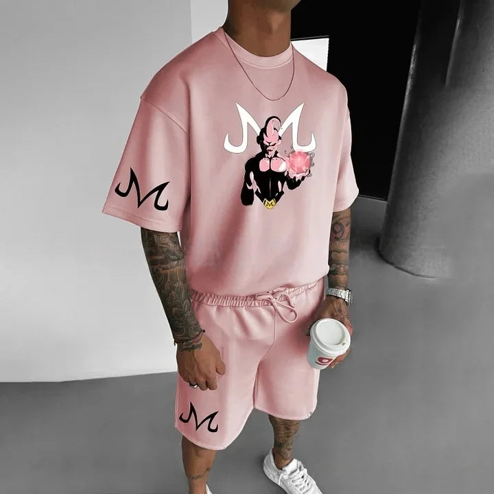 2026 Cartoon Dragon Ball T-shirt Children's Top T-shirt Shorts Two-piece Set Summer Boy T-shirt + Shorts Beach Pants