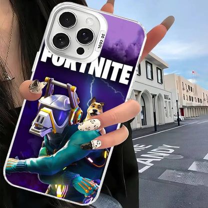 F-Fortnites Phone Case For IPhone 17 16 15 14 13 12 11 Pro Max Plus Color Silver Cover