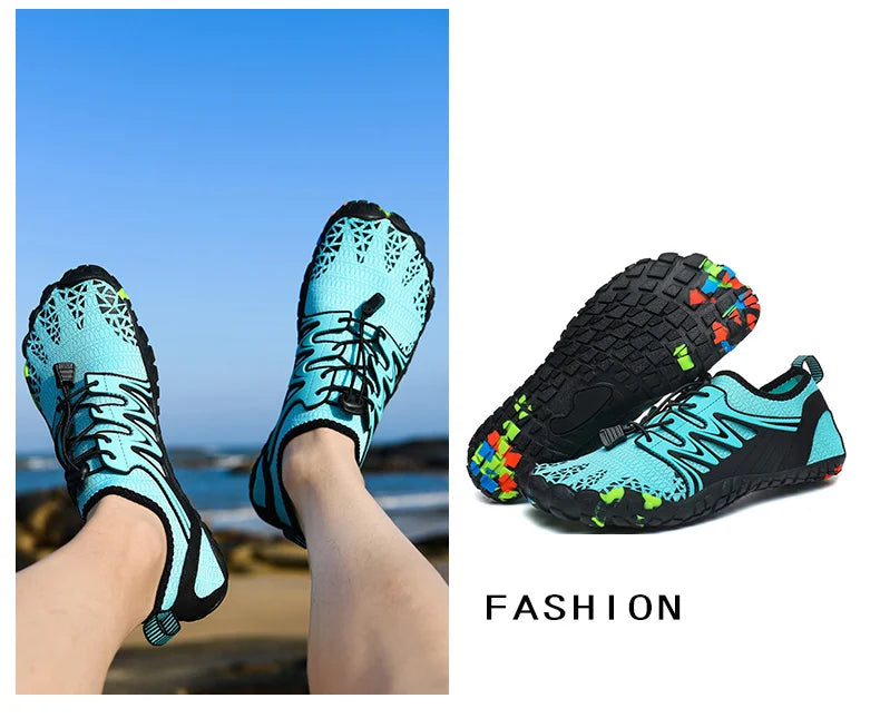 Unisex vízálló cipő, gyorsan száradó vízi cipő, vízelvezető vízi cipő, strand- és sportcipő, úszósandál, jóga, mezítlábas, búvár, szörf, sportcipő