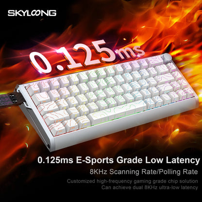 Tastiera magnetica SKYLOONG GK61/GK68 HE con case in alluminio, 8000hz, RT0.01mm, Rapid Trigger, keycap PBT, retroilluminazione RGB, tastiera gaming cablata