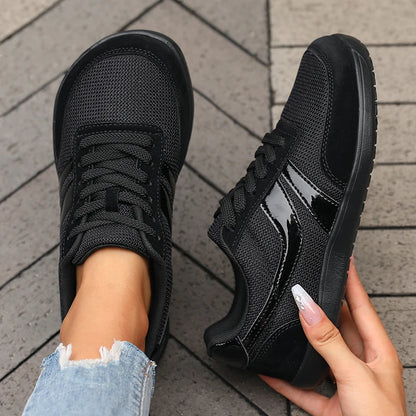 Women's Shoes Sneakers Wide Toe Barefoot Casual Wide Last Fashionable Canvas Black Flat Board Shoes Breathable Mesh Men's Shoes