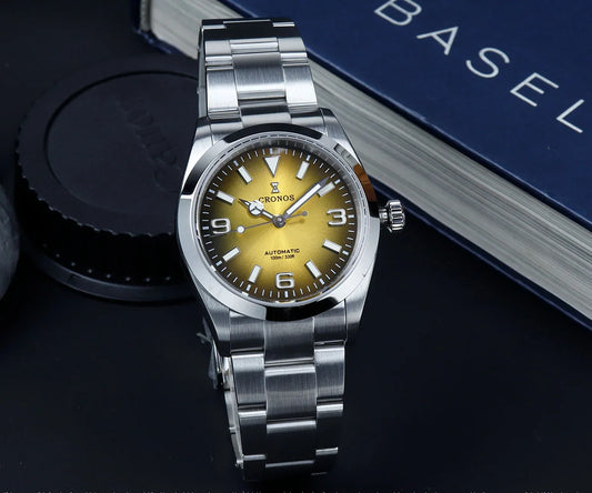 Cronos Luxury Pánské hodinky 36 mm Explore Climbing Series Párové sportovní hodinky NH35 PT5000 Unisexové automatické mechanické hodinky 10 barů