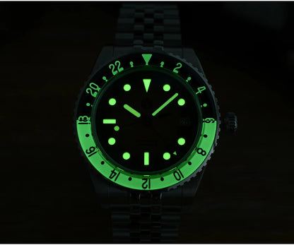 San Martin 2025 Men's Watches, Retro NH34 GMT Sandwich Dial, 40mm Bidirectional Sapphire Bezel, Luxury Sports Watch, 20Bar
