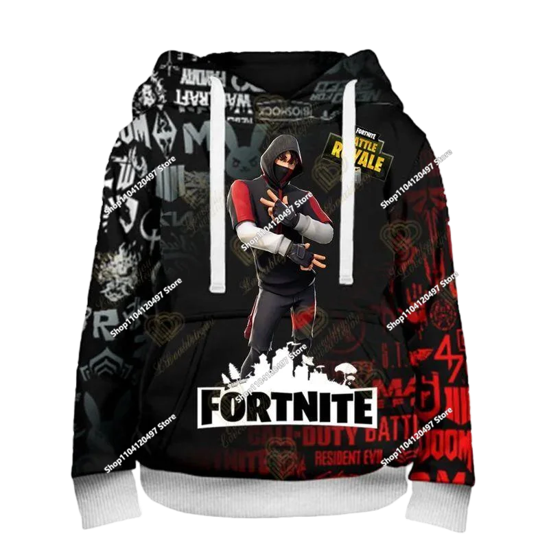 Fortnite Παιχνίδι Μάχης Φούτερ με 3D εκτύπωση Ρούχα δρόμου Παιδικά φούτερ σε υπερμεγέθη στυλ Φούτερ με κουκούλα Ανδρικά παλτά Ρούχα