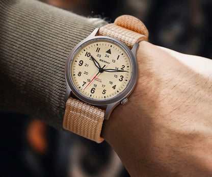 BERNY Titanium Watches for Men Classic Men's Field Watch Easy Read Outdoor Quartz Wristwatch Super Luminous Sapphire 5ATM